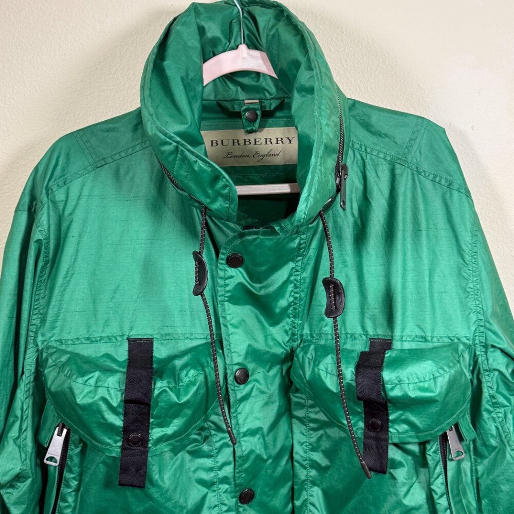 Burberry Jacket Nylon Brit "Maidleigh" parka Packaway Hood Showerproof coat 50XL - Picture 2 of 13